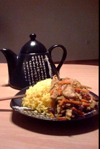 Potrawka orientalna z ryżem curry