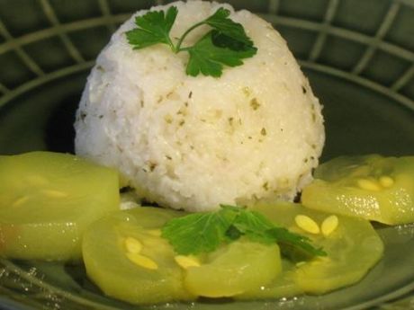 Przepis  ryż z sosem sojowym i majerankiem przepis