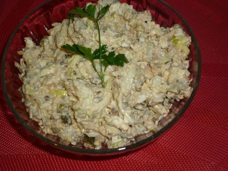 Przepis  sałatka ryżowa z tuńczykiem i porem przepis