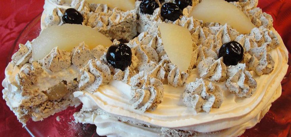Tort pavlova z kremem kawowym i gruszkami (autor: alaaa ...