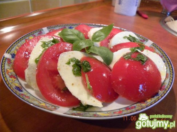 Pomidory z mozzarellą  składniki