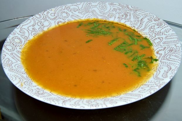 Przepis  zupa krem z dyni i czerwonej kapusty przepis