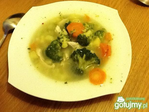 Przepis  zupa brokułowa z kurczakiem przepis