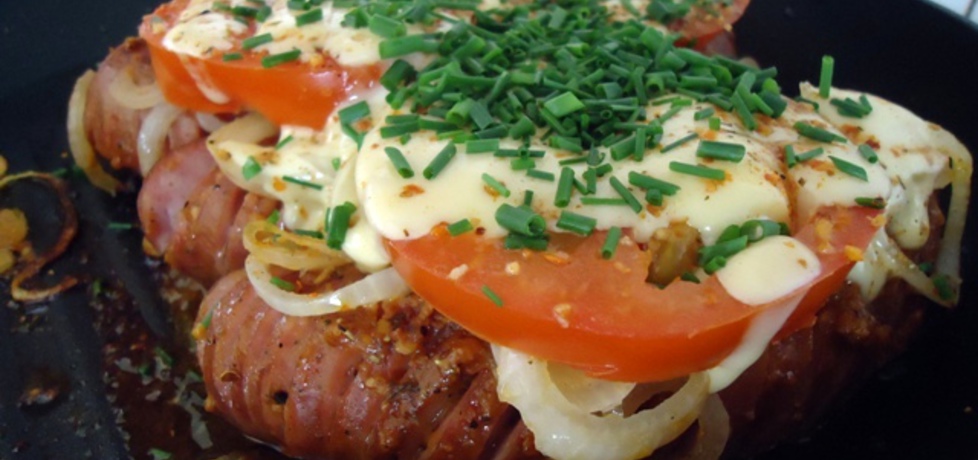 Kiełbasa grillowana z pomidorem i serem (autor: ilka86 ...