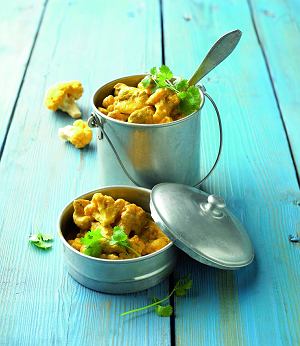 Curry kalafiorowo-drobiowe z nerkowcami