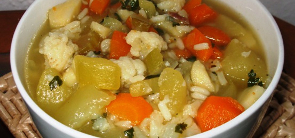 Wielowarzywna zupa z cukinia i ryzem (autor: sarenka ...