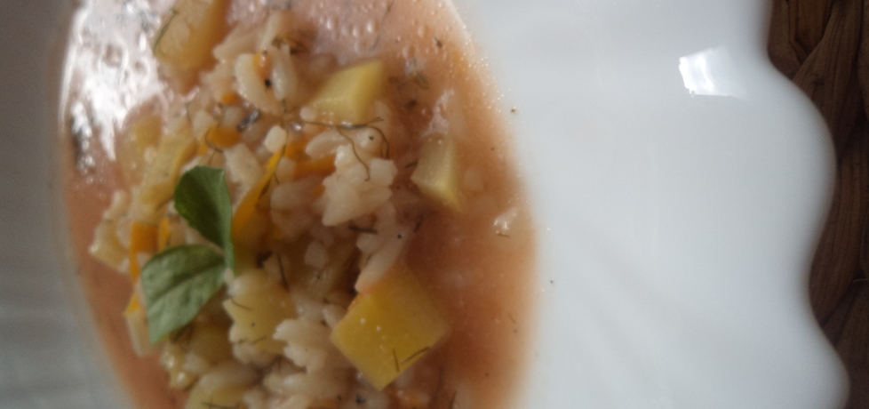 Cukiniowa zupa z ryżem i świezym koperkiem :) (autor: norweska20 ...