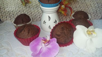 Kakaowe muffiny z twarogiem