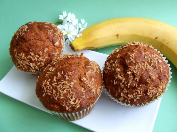 Przepis  muffinki bananowo-kokosowe przepis