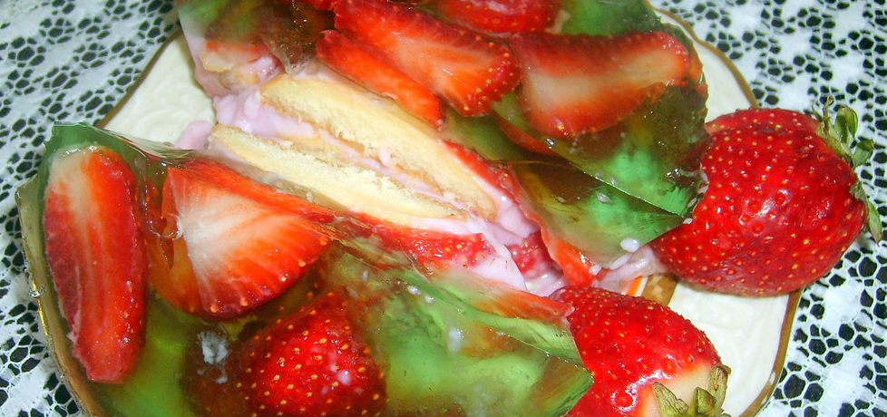 Galaretkowy deser truskawka... (autor: w-mojej