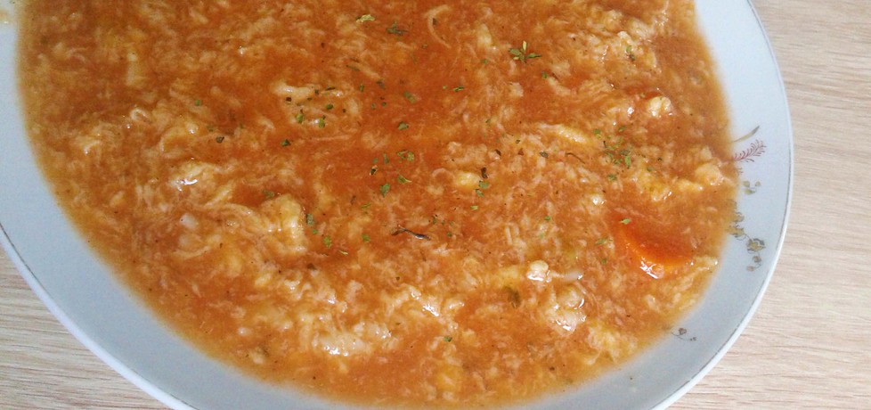 Zupa pomidorowa z kluskami lanymi i lubczykiem (autor: agak ...