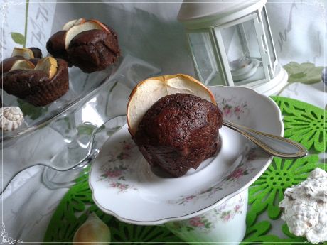 Przepis  muffinki brownie z jabłuszkiem przepis