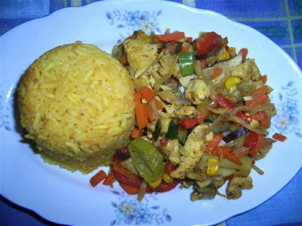 Przepis  ryż curry z warzywami przepis