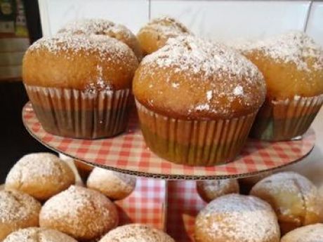 Przepis  muffiny z szarlotkowym nadzieniem przepis
