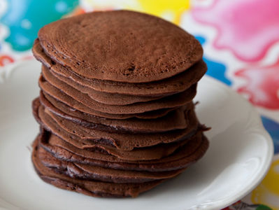 Podwójnie czekoladowe pancakes