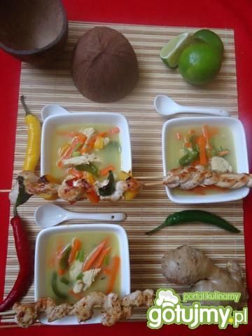 Przepis  zupa tajska z kurczakiem przepis