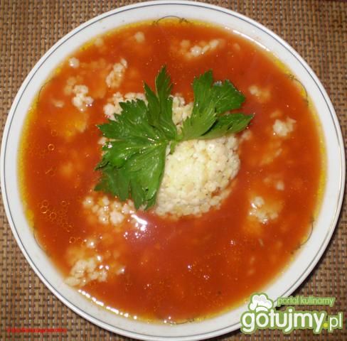 Przepis  zupa pomidorowa z selerem naciowym: przepis