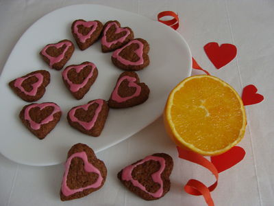 Walentynkowe ciasteczka pomarańczowe