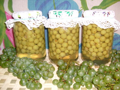 Kompot z winogron ogrodowych