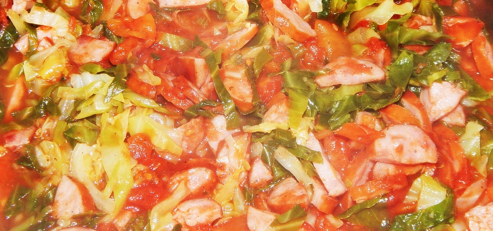 Bigosik z młodej kapusty z kiełbasą i pomidorami (autor: habibi ...
