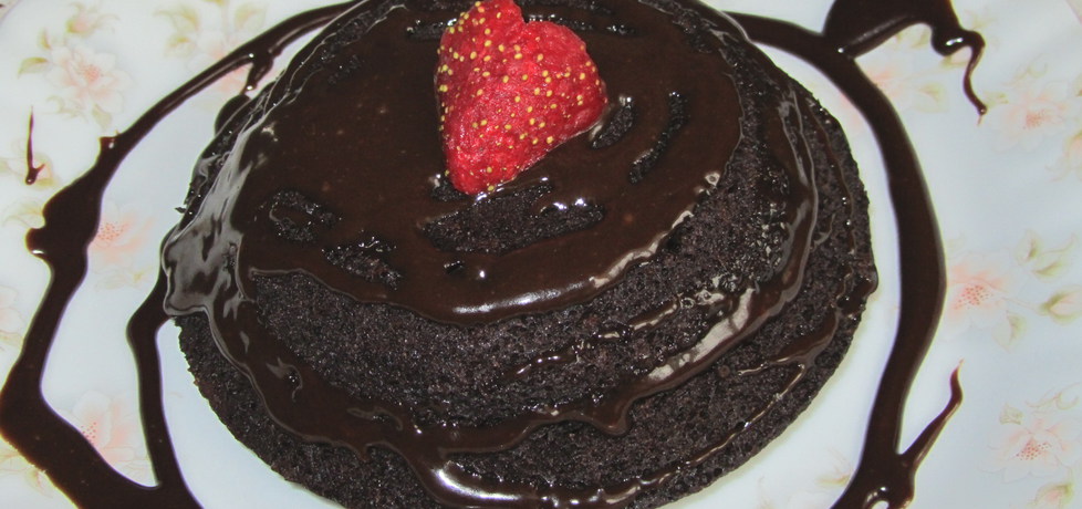 Walentynkowe ciasto z mikrofali w polewie czekoladowej (autor ...