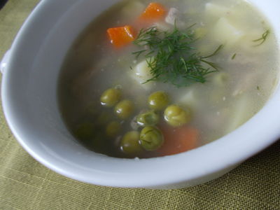 Nietypowa zupa z zielonego groszku