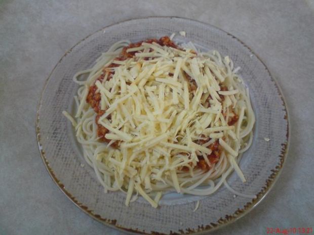 Przepis  spagettli z dużą ilością sera przepis