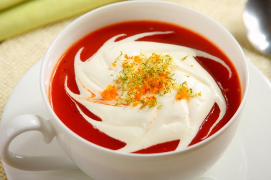 Zupa krem cappuccino pomidorowe z cytrusami