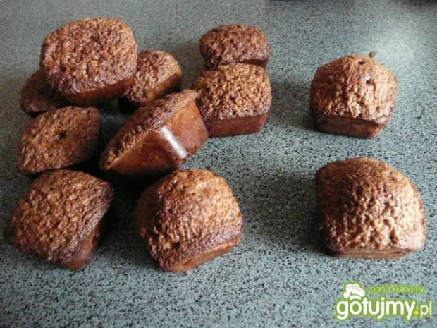 Przepis  czekoladowe mini muffiny z nutellą przepis