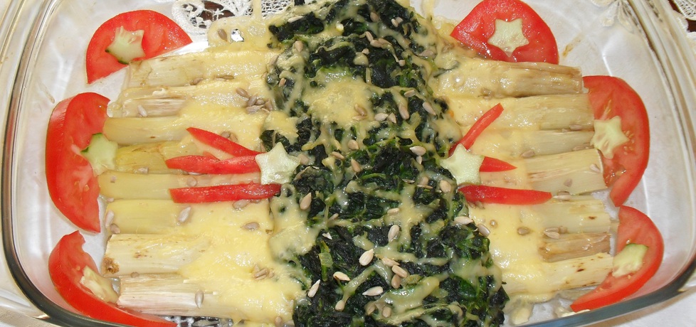Szparagi zapiekane ze szpinakiem (autor: urszula