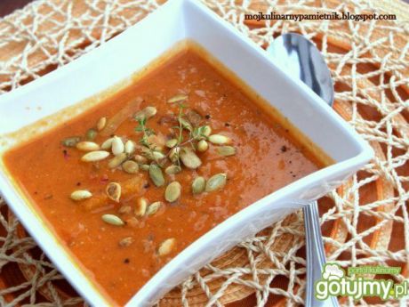 Przepis  zupa z dyni i pomidorów przepis