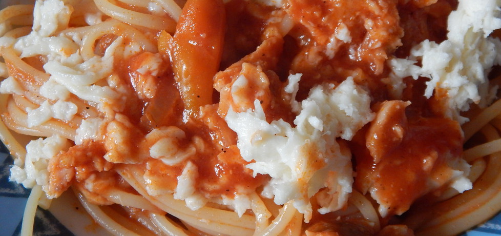 Spaghetti z wędzonym łososiem i mozzarellą (autor: habibi ...