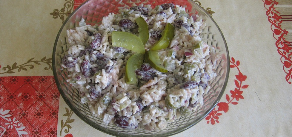 Sałatka z ryżem, łososiem i oliwkami (autor: ania321 ...