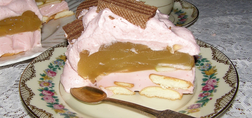 Wyborny deser z sokiem jabłkowym i jogurtem... (autor: w