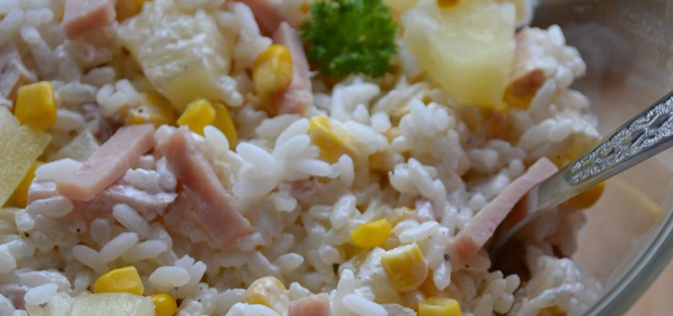 Sałatka z ryżem, szynką i ananasem (autor: mufinka79 ...