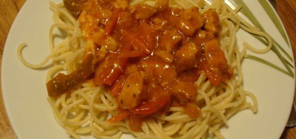 Spaghetti z sosem słodko kwaśnym (autor: 2milutka ...