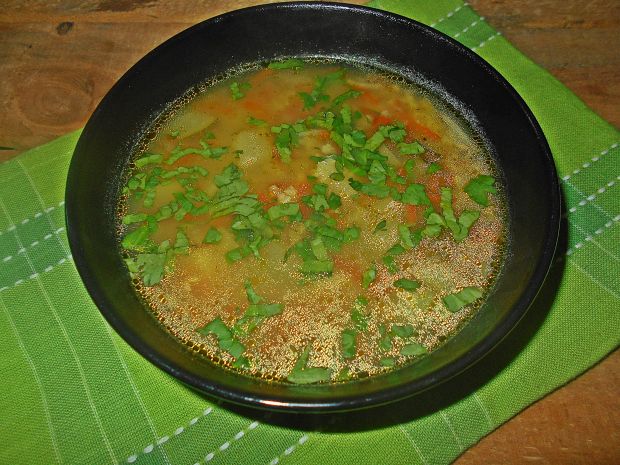 Przepis  zupa z cukinią i kaszą jaglaną przepis