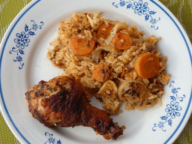 Przepis  kurczak pieczony na ryżu przepis