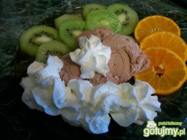 Przepis  lodowy deser z owocami przepis