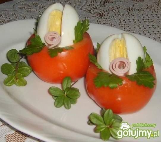 Przepis  pomidory z jajkiem przepis