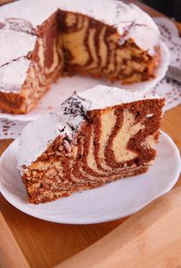 Ciasto czekoladowa zebra