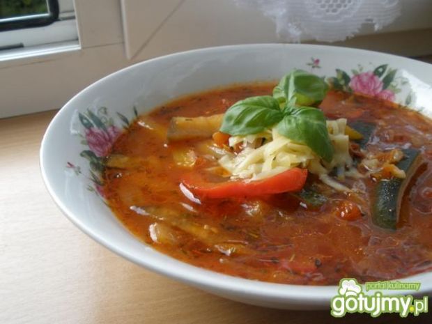 Przepis  toskańska zupa pomidorowa z ryżem przepis
