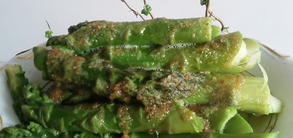 Zielone szparagi polane bułką tartą (autor: gosia1988 ...