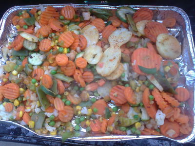 Warzywa na patelnię parowane na grillu
