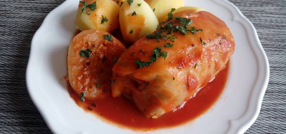 Gołąbki z mięsem mocno czosnkowe w pomidorach (autor: konczi ...