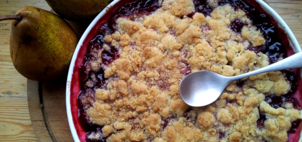 Waniliowe crumble gruszkowo