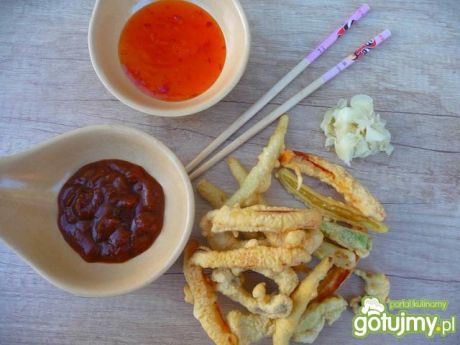 Przepis  tempura z warzyw i pieczarek przepis