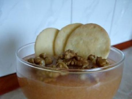 Przepis  deser jabłkowo-serowy z orzechami przepis