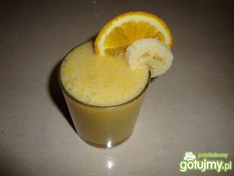 Koktajl banan-pomarańcz przepis