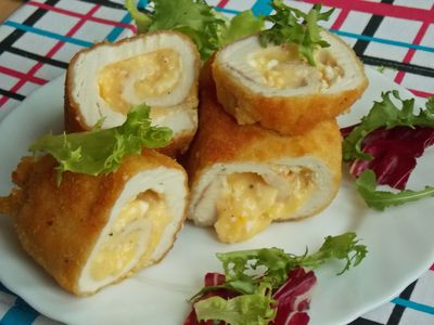 Roladki z serem żółtym i jajkami